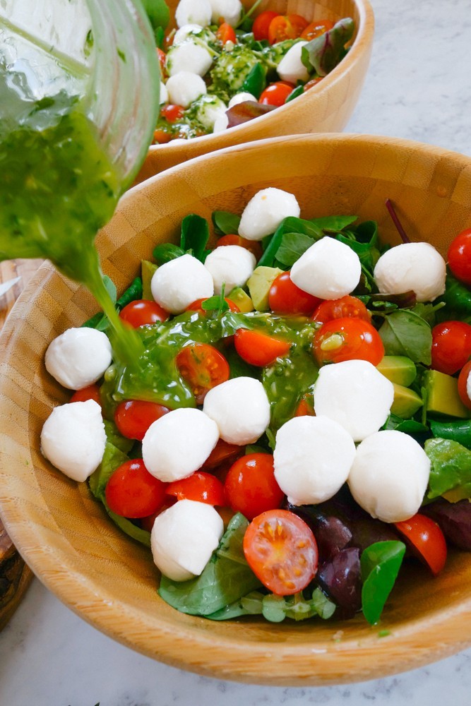 Caprese Salad + Pesto Dressing Recipe-10