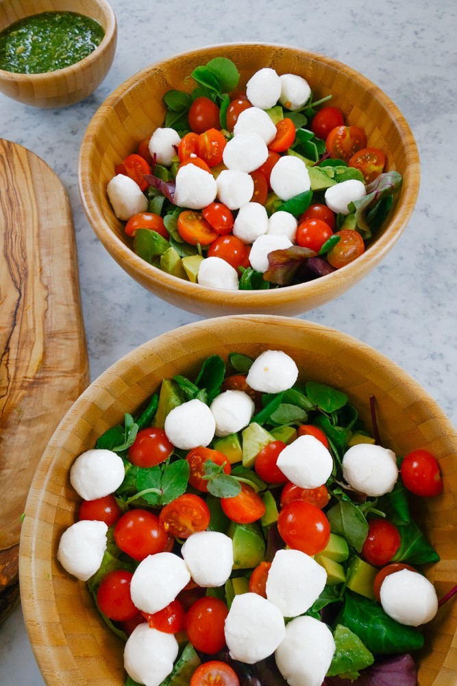 Caprese Salad + Pesto Dressing Recipe-5