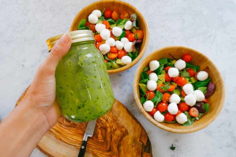 Caprese Salad + Pesto Dressing Recipe-8