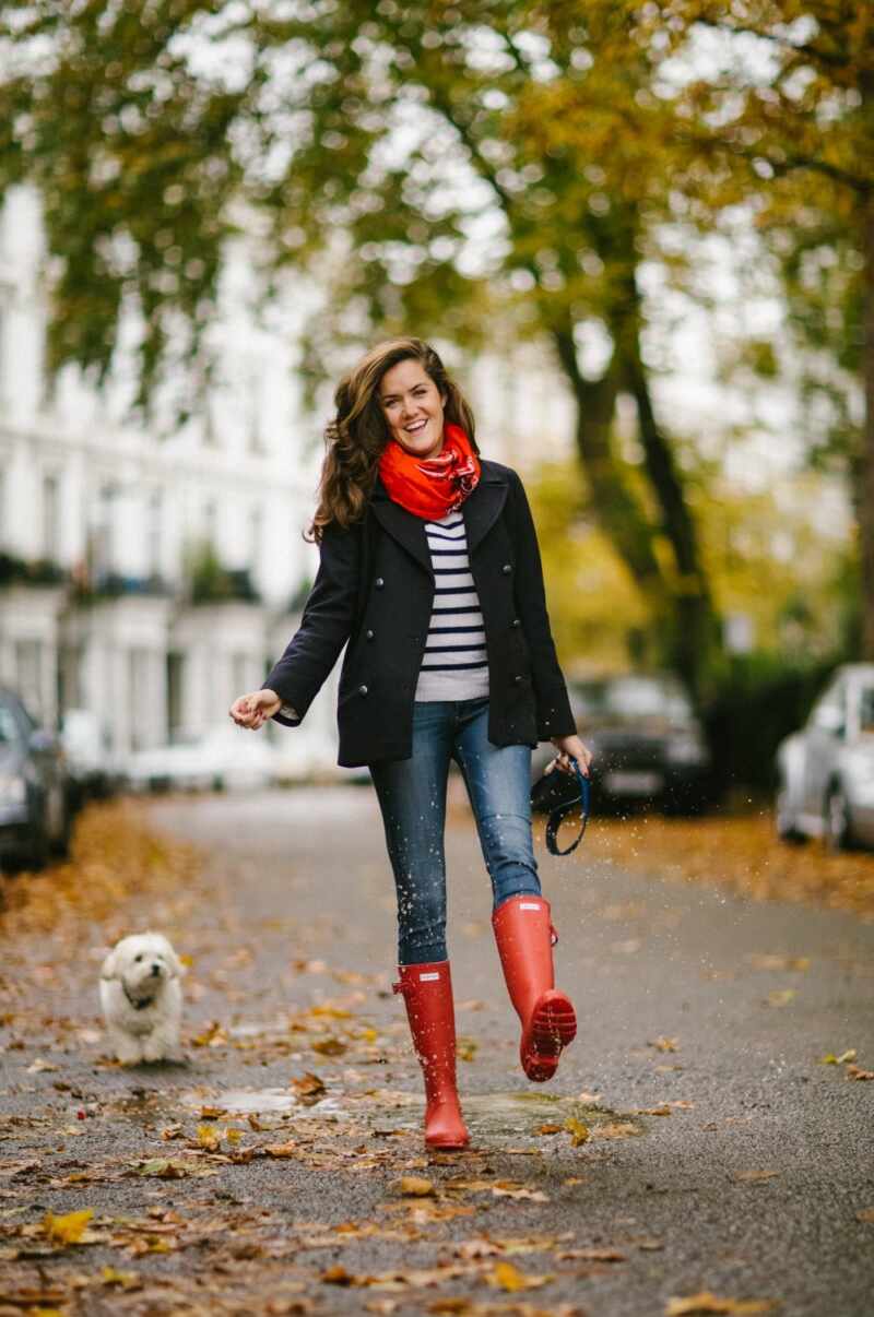 Red Rain Boots The