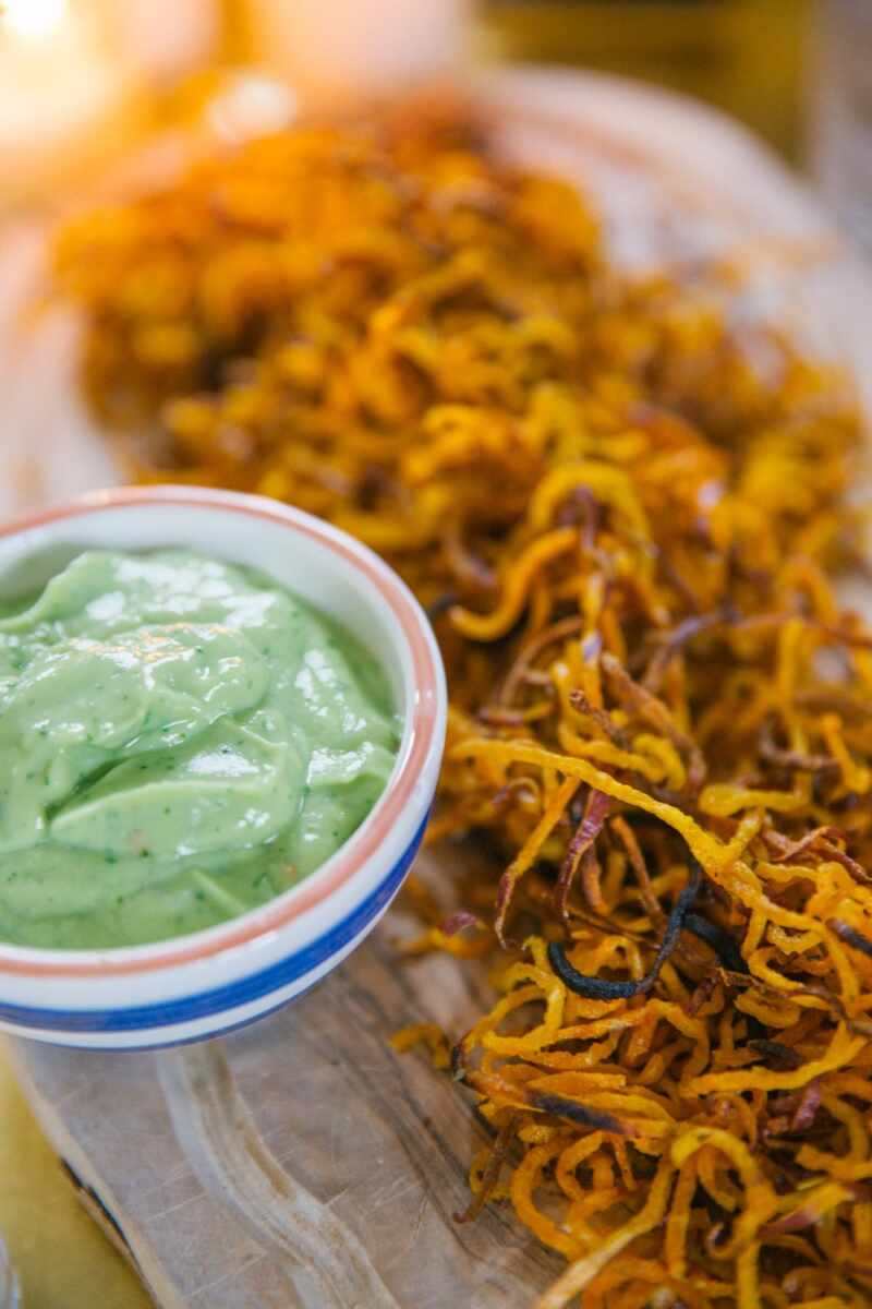 Easy creamy avocado dip, instead of mayo!