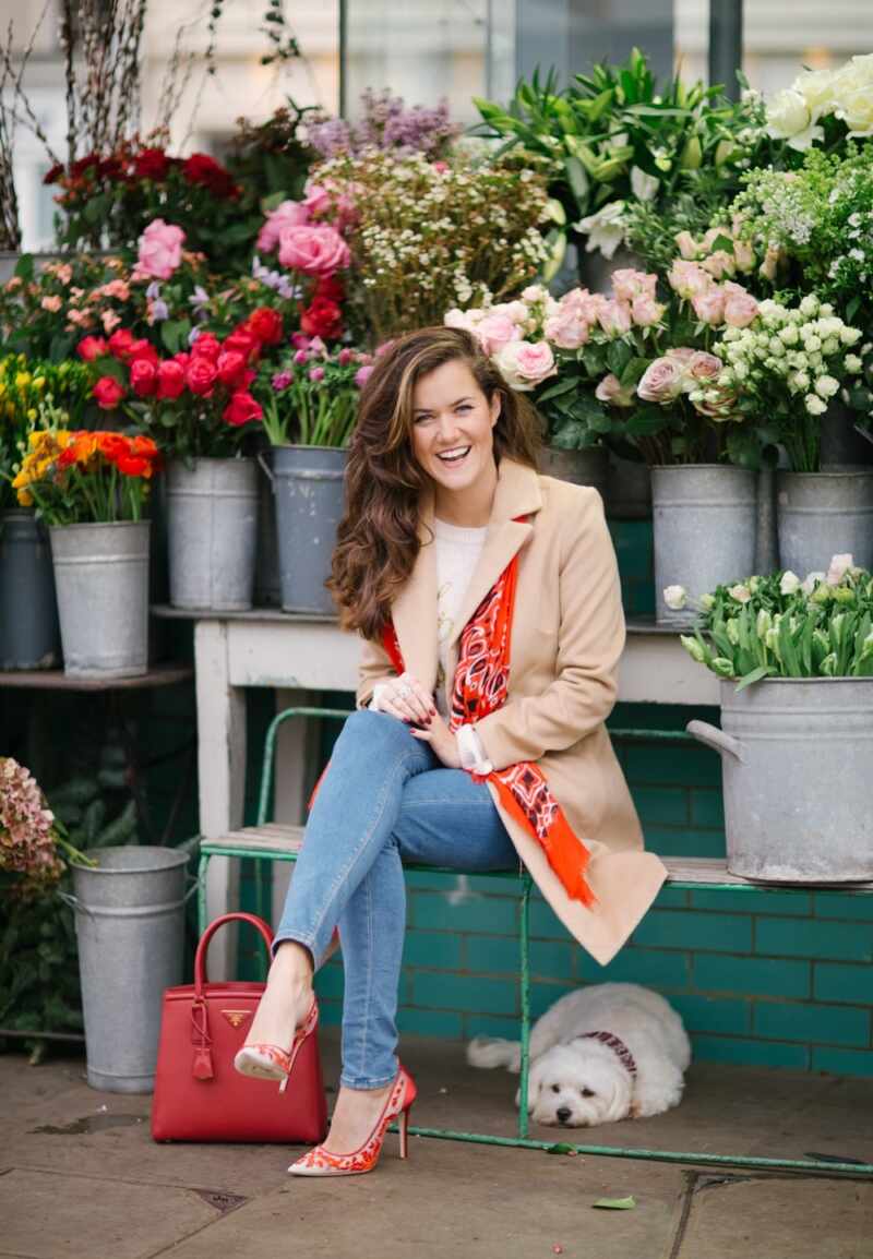 Camel Coat and Florist in Notting Hill