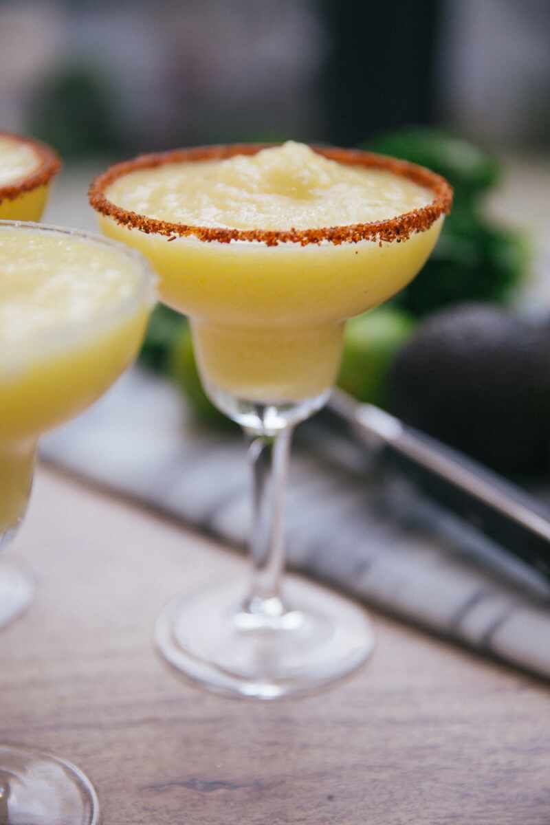 Frozen Pineapple Margaritas - A Saucy Kitchen