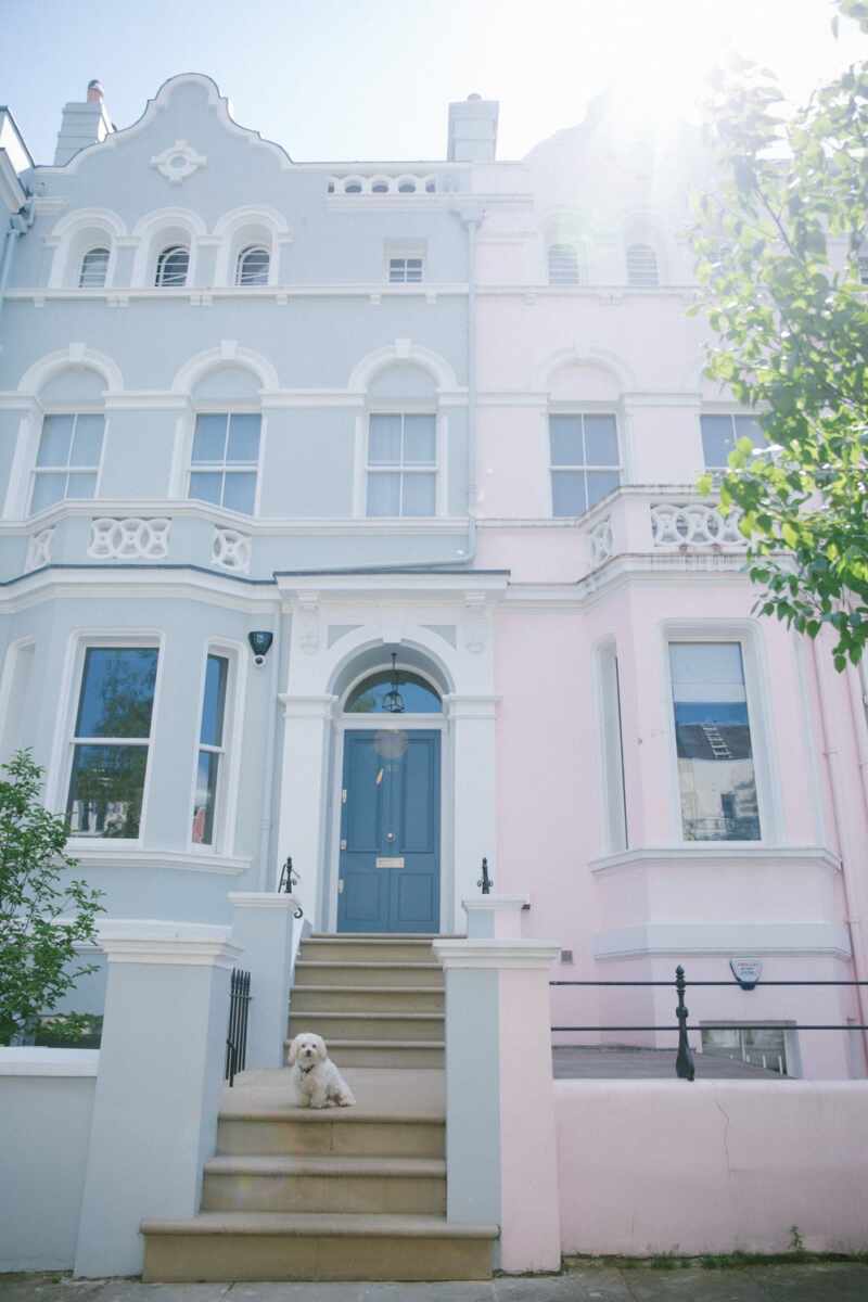 Pastel houses in Notting Hill, London