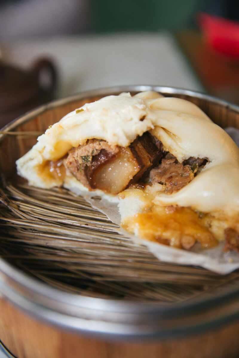 Slow cooked pork bun 