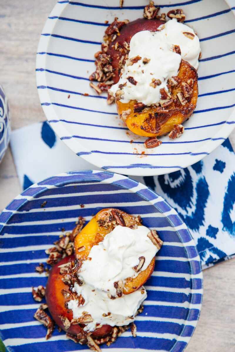 Pecan Peaches - skinny summer dessert