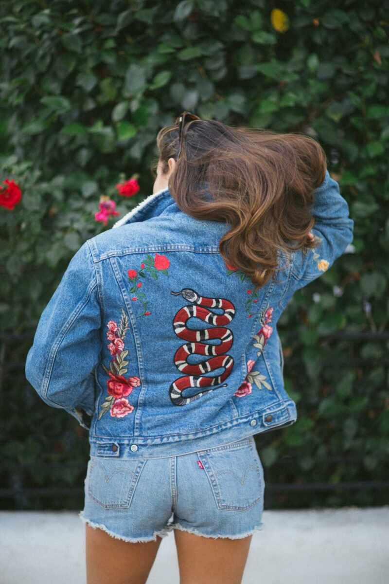 embroidered levi jacket