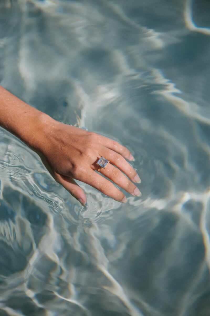 Silver May Aquamarine ring - Take the ocean with you 