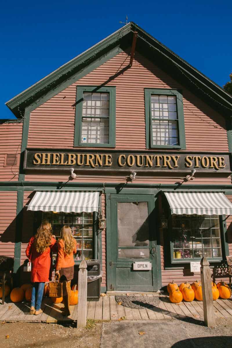 Shelburne Store selling pumpkins