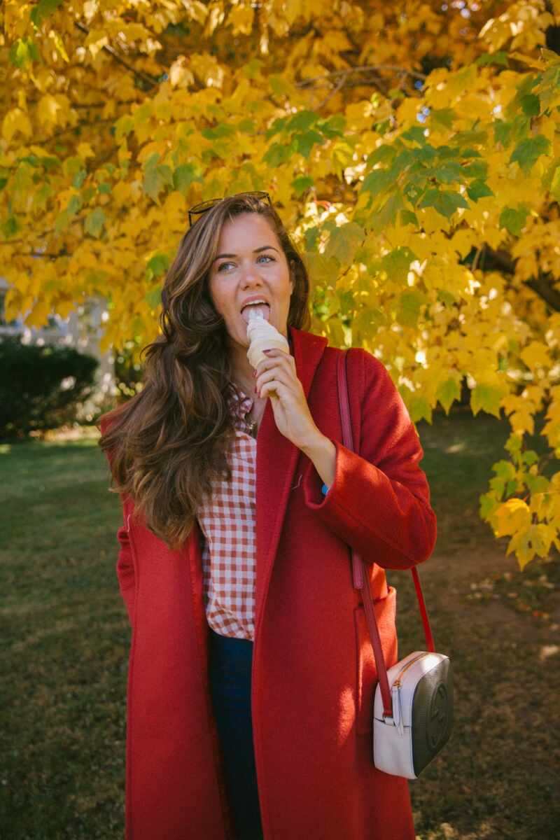 Hooded Red Coat and Gelato!