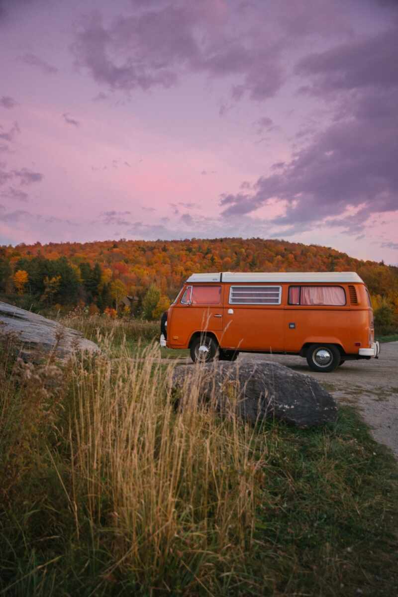 VW Camper in Vermont Orange!