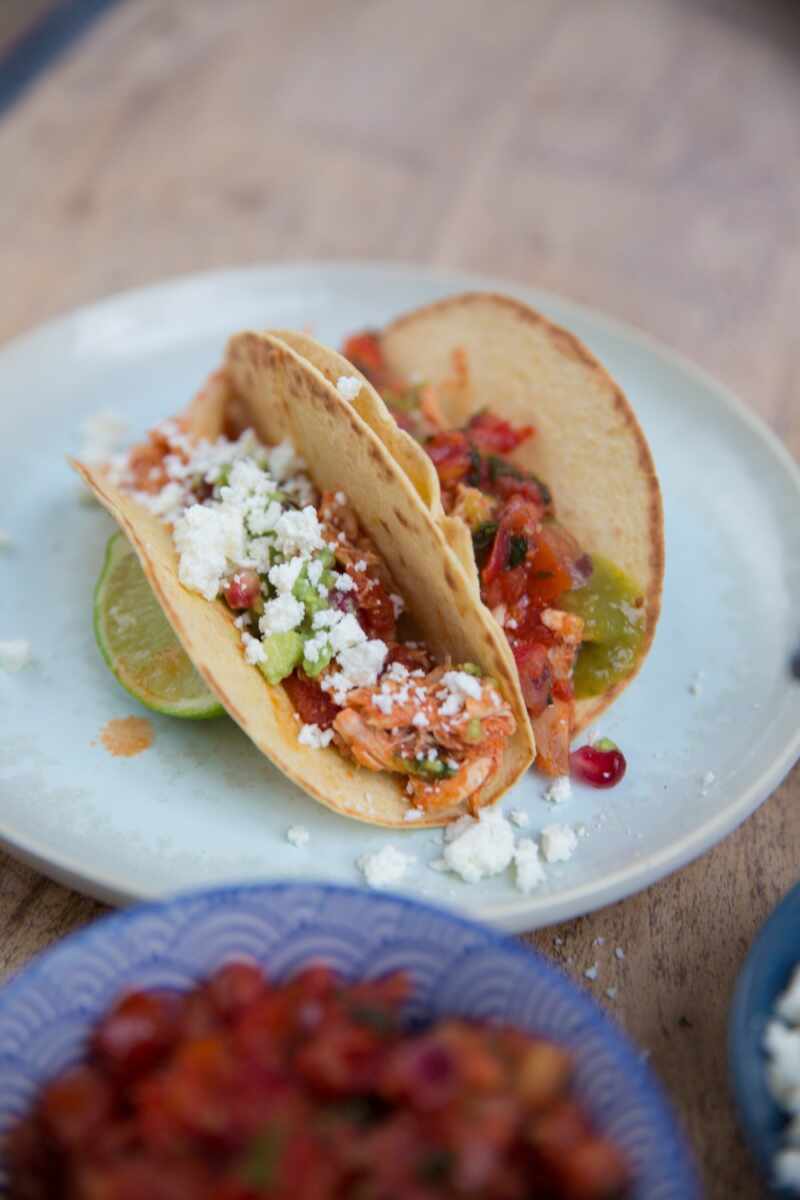 Leftovers Tacos - a great (super easy) way to use up a roast chicken or turkey! 