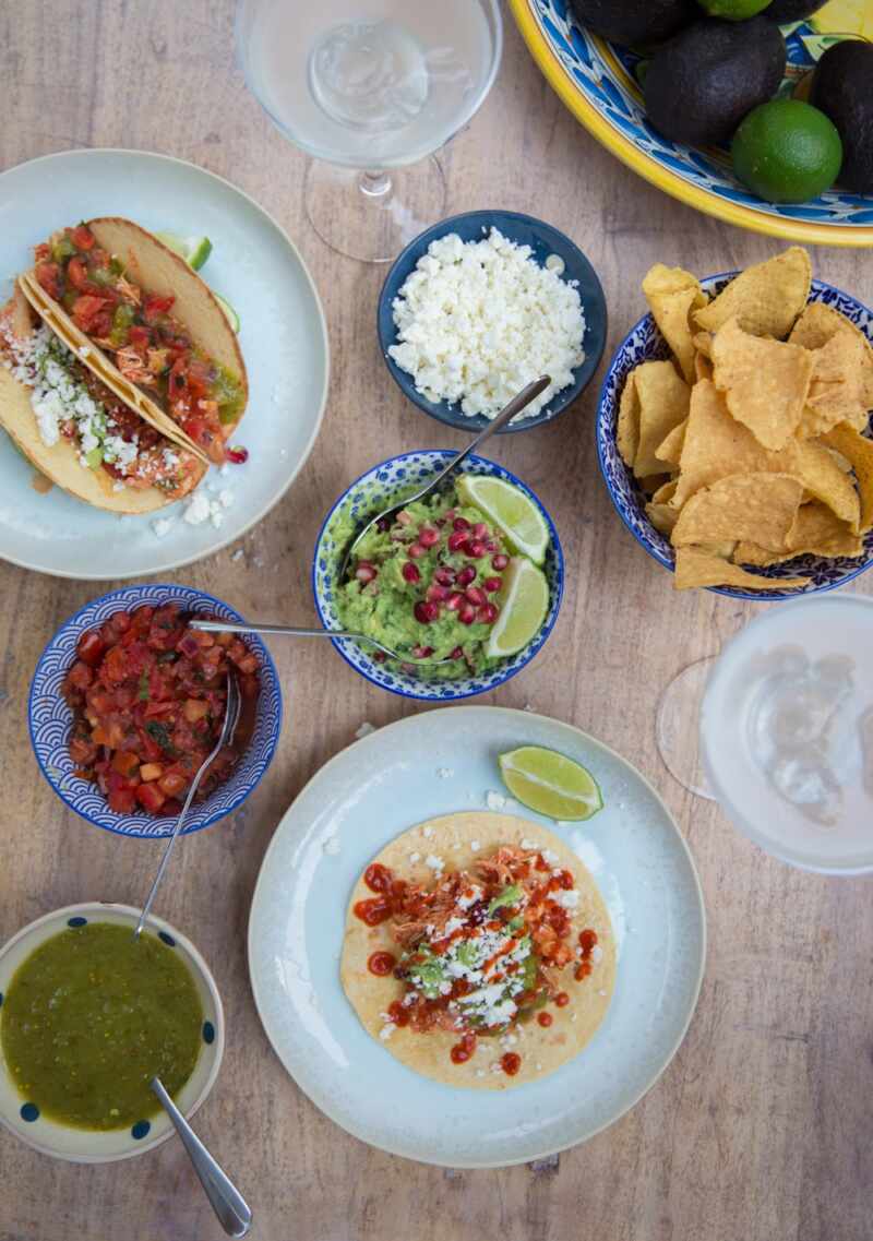 Leftovers Tacos - a great way to use up a roast chicken or turkey! 